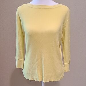**HOST PICK** ADRIENNE VITTADINI YELLOW TOP SIZE L